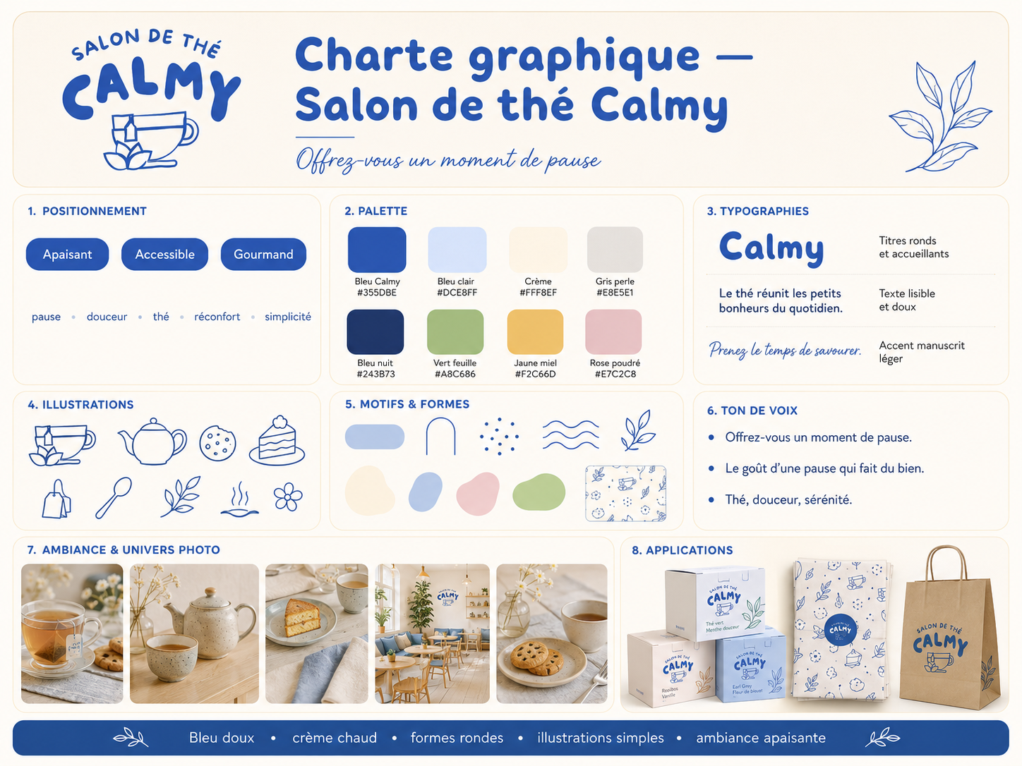Identité Salon de thé Calmy